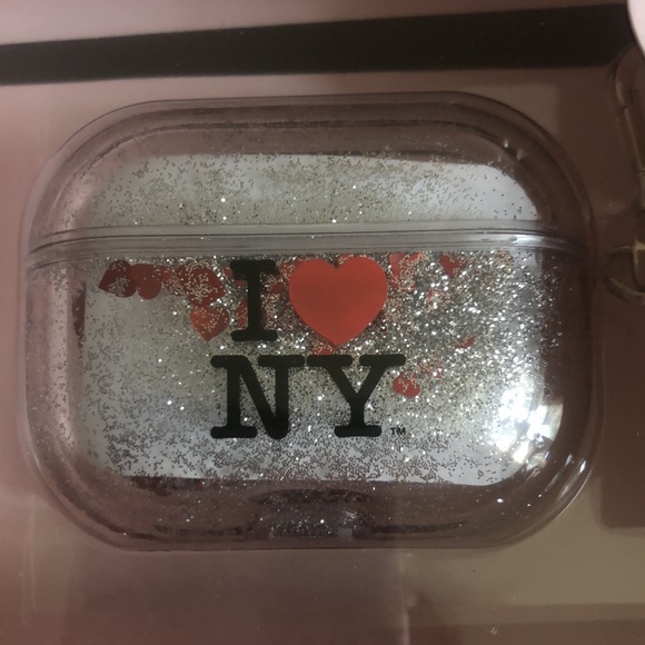 NWT Kate Spade I ❤️ New York Liquid Glitter AirPods Pro Case - Picture 8 of 10